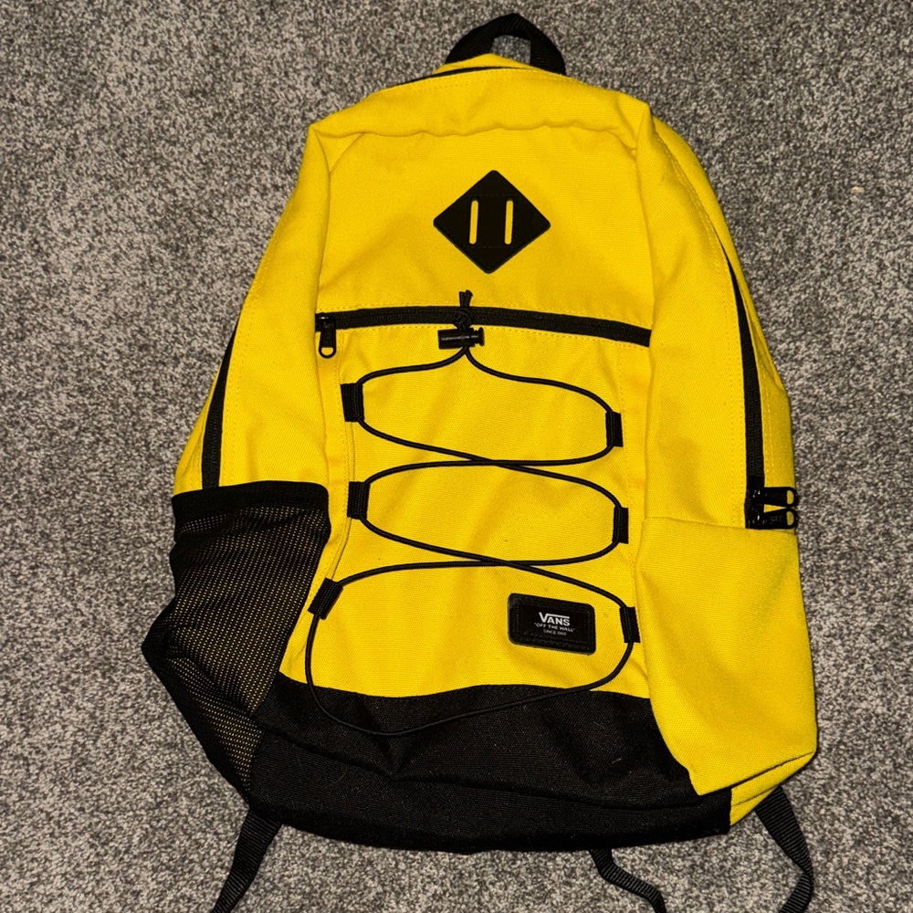 Vans Yellow and Black Backpack